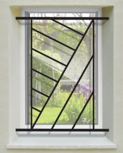 Grille de Defense Omega pour Fenetre H 45 cm x L 40 cm (côte tableau)