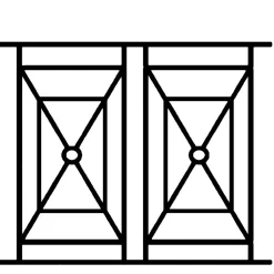Grille de Defense Tolosa pour Fenetre H 125 cm x L 120 cm (côte tableau)
