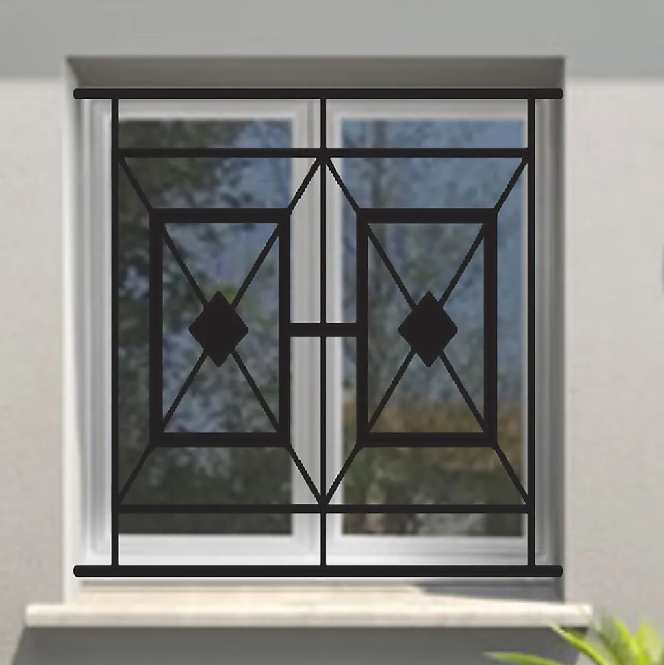 Grille de Defense Toulousaine pour Fenetre H 115 cm x L 100 cm (côte tableau)