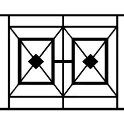 Grille de Defense Toulousaine pour Fenetre H 115 cm x L 100 cm (côte tableau)