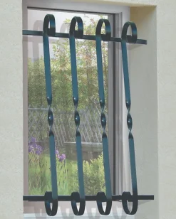 Grille de Defense Volute pour Fenetre H 45 cm x L 40 cm (côte tableau)