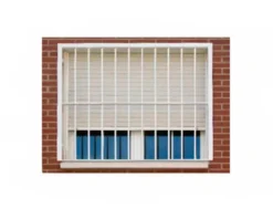 Grille de défense réglable pour fenêtre (largeur et hauteur) de 55x95 cm à 100x165 cm blanche