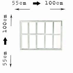 Grille de défense réglable pour fenêtre (largeur et hauteur) de 55x55 cm à 100x100 cm blanche