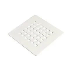Grille De Drainage De Douche Carrée En Acier Blanc Muse