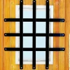 Grille de hublot Afbat acier époxy noir