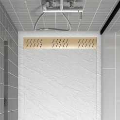 Grille d'évacuation l.69,5 cm pour receveur de douche Pedra et Pure 2, doré, Galedo