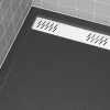Grille d'évacuation l.69,5 cm pour receveur de douche Pedra et Pure 2, blanc, Galedo