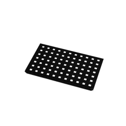 Grille perforée en inox Noir Mat pour receveur - 20.15x12.3x0.55cm - ROCK 2 GRID DRILL