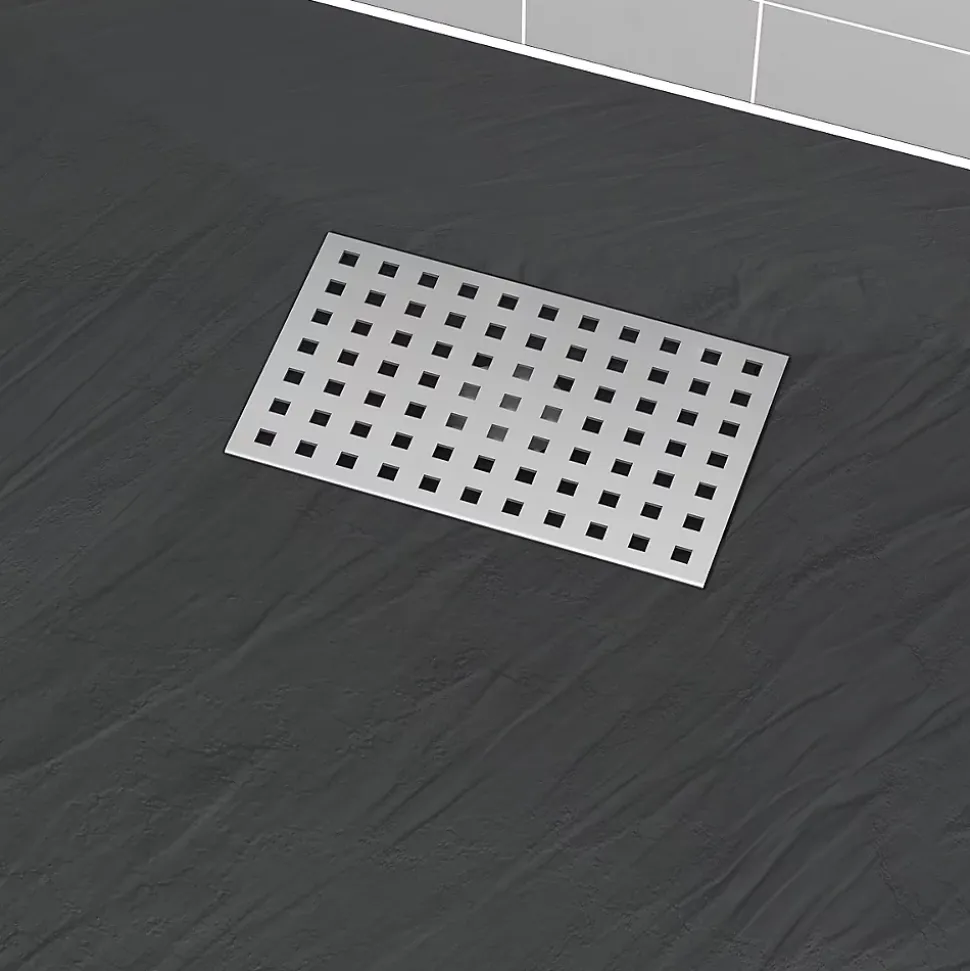 Grille perforée en inox pour receveur - 20.15x12.3x0.55cm - ROCK 2 GRID DRILL