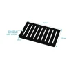 Grille rainurée en inox Noir Mat pour receveur - 20.15x12.3x0.55cm - ROCK 2 GRID LINE