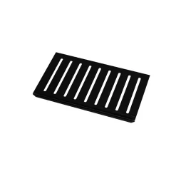 Grille rainurée en inox Noir Mat pour receveur - 20.15x12.3x0.55cm - ROCK 2 GRID LINE
