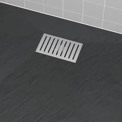 Grille rainurée en inox pour receveur - 20.15x12.3x0.55cm - ROCK 2 GRID LINE