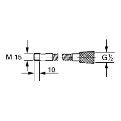 GROHE Flexible pour douchette extractible 1/2 x M15 x 1500 mm 46092000