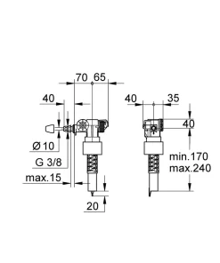 GROHE Robinet flotteur - Bâti-support rapid SL 37095000