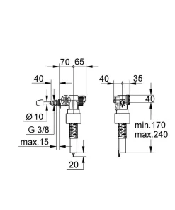 GROHE Robinet flotteur - Bâti-support rapid SL 37095000