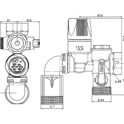 Groupe de sécurité coudé - Inox - Watts industries - 3/4'
