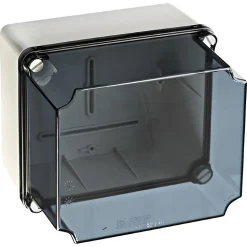 Gslt171 Ide Boitier Industriel étanche Ip67 Avec Bords Lisses, Couvercle Réhaussé Transparent Dim.175x151x155