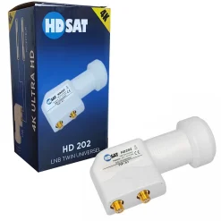 HD202 LNB Twin Full HD 4K Tête Parabole 2 sorties 0,1dB HDSAT