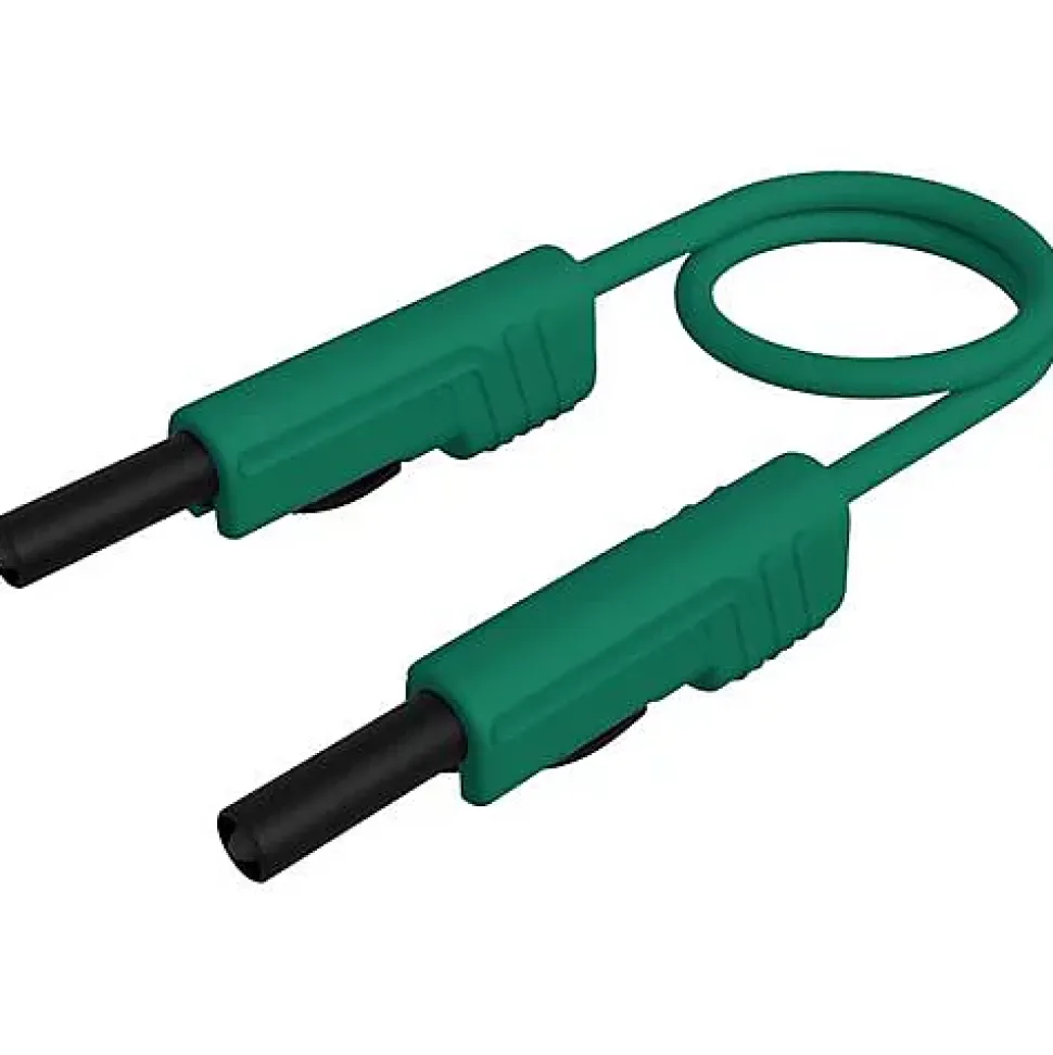 Hirschmann MLB 100/1 V gn Cordon de mesure banane 1 m 16 A CAT I
