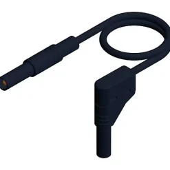 Hirschmann MLS WG 50/2,5 sw Cordon de mesure de sécurité 0,50 m banane 4 mm 32 A CAT III 1000 V