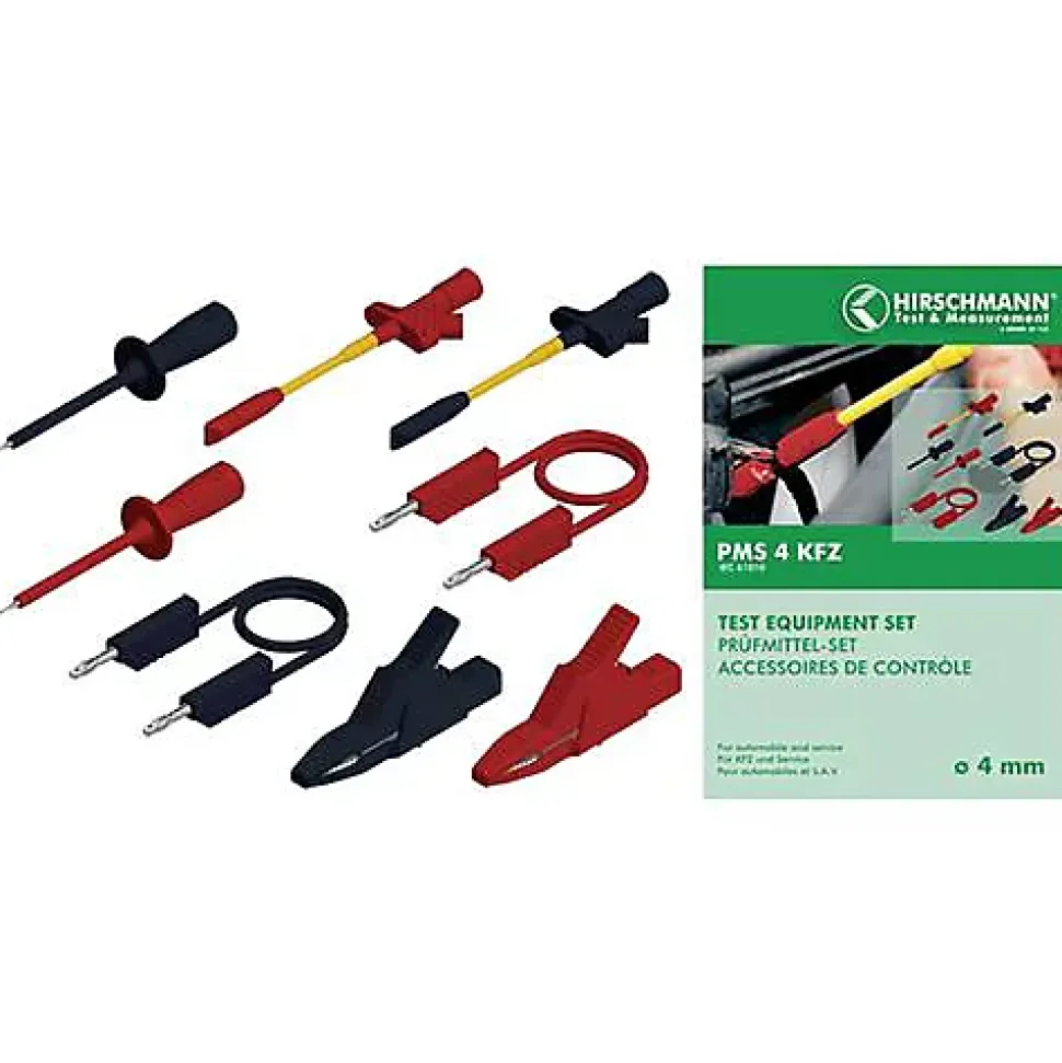 Hirschmann Test & Measurement PMS 4 KFZ Set de cordons de mesure silicone 1,5 m - 4 mm