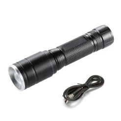 HUNTER : Lampe torche LED rechargeable 5W avec fonction zoom.