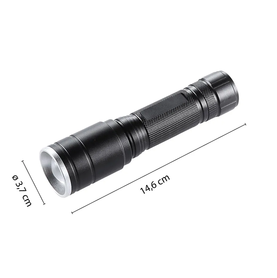 HUNTER : Lampe torche LED rechargeable 5W avec fonction zoom.