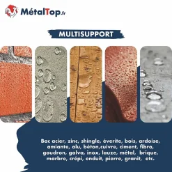 Hydrofuge Toiture - Metaltop - Incolore - Pot 5L