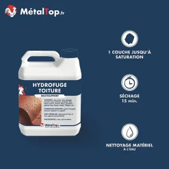 Hydrofuge Toiture - Metaltop - Incolore - Pot 5L