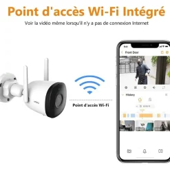 Imou caméra bullet extérieure wifi 1080P, vision nocturne 30m