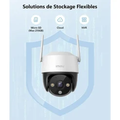 Imou caméra surveillance wifi extérieure 360 connectée 1080p avec détection humaine, suivi intelligent, audio bidirectionnel