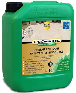 ImperGuard Ultra Formule Végétale Imperméabilisant Super Antitache Incolore Toute Pierre 5L 50m2