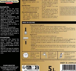 ImperGuard Ultra Protection Sol Mat Imperméabilisant Effet Mat Sol Poreux Pierre Béton Dalle PavéIncolore 5L Traite 50m²
