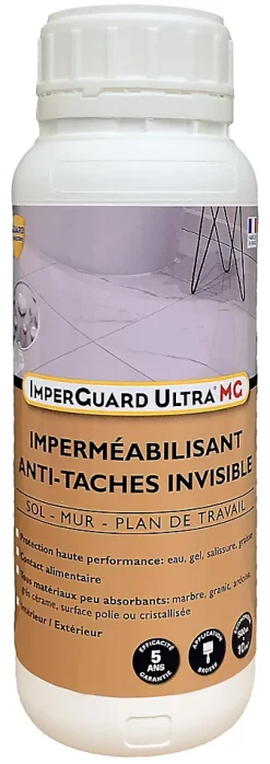 Imperméabilisant Marbre Granit ImperGuard Ultra MG 500 ml anti tache traite 10 m²
