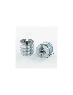 Insert fileté bois fendu Acier zingué M8 14X17 - 10 pièces