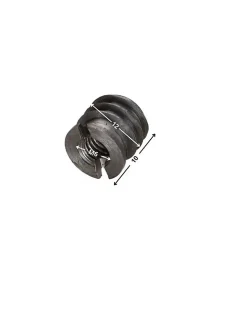 Insert fileté bois fendu Acier brut M6 12X10 - 1 pièce