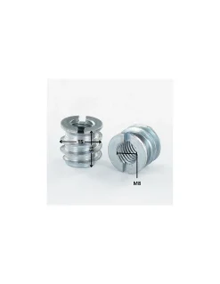 Insert fileté bois fendu M8 15X15 Acier zingué - 10 pièces