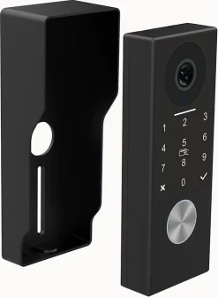 Interphone vidéo connectée 2 fils avec digicode et badges