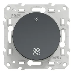 Interrupteur commande VMC 2 boutons à vis Schneider Electric Odace anthracite