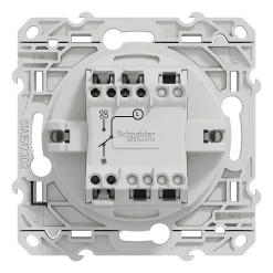 Interrupteur commande VMC 2 boutons à vis Schneider Electric Odace blanc