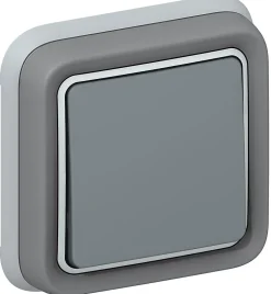 Interrupteur complet Legrand Plexo en saillie gris