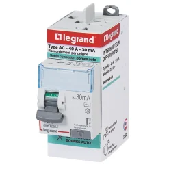 Interrupteur différentiel automatique DX3 30 mA-40A type AC Legrand