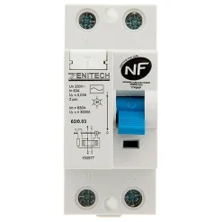 Interrupteur différentiel 63/2 30mA Type AC NF - Zenitech