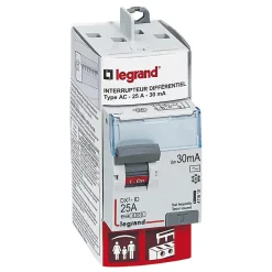 Interrupteur différentiel 30mA 25A type AC Legrand