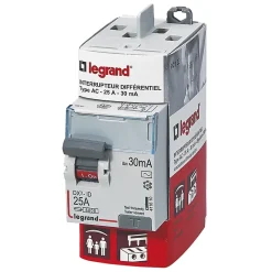 Interrupteur différentiel 30mA 25A type AC Legrand