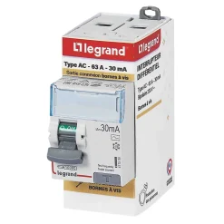 Interrupteur différentiel 30mA 63A type AC Legrand