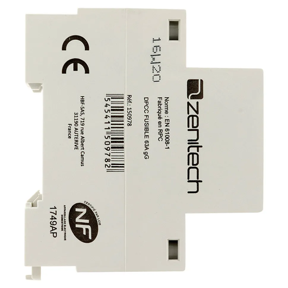Interrupteur différentiel 63/2 30mA Type A NF - Zenitech