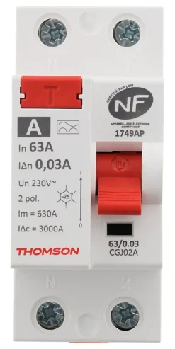 Interrupteur différentiel 63A type A NF Thomson