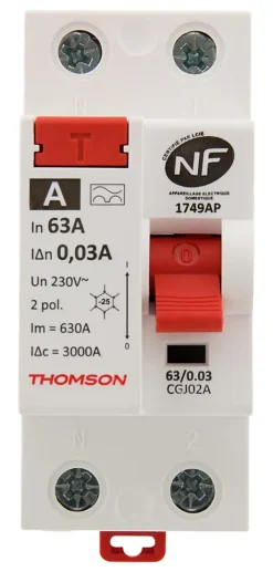 Interrupteur différentiel 63A type A NF Thomson