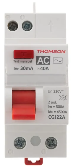 Interrupteur différentiel 40A/30mA type AC Thomson